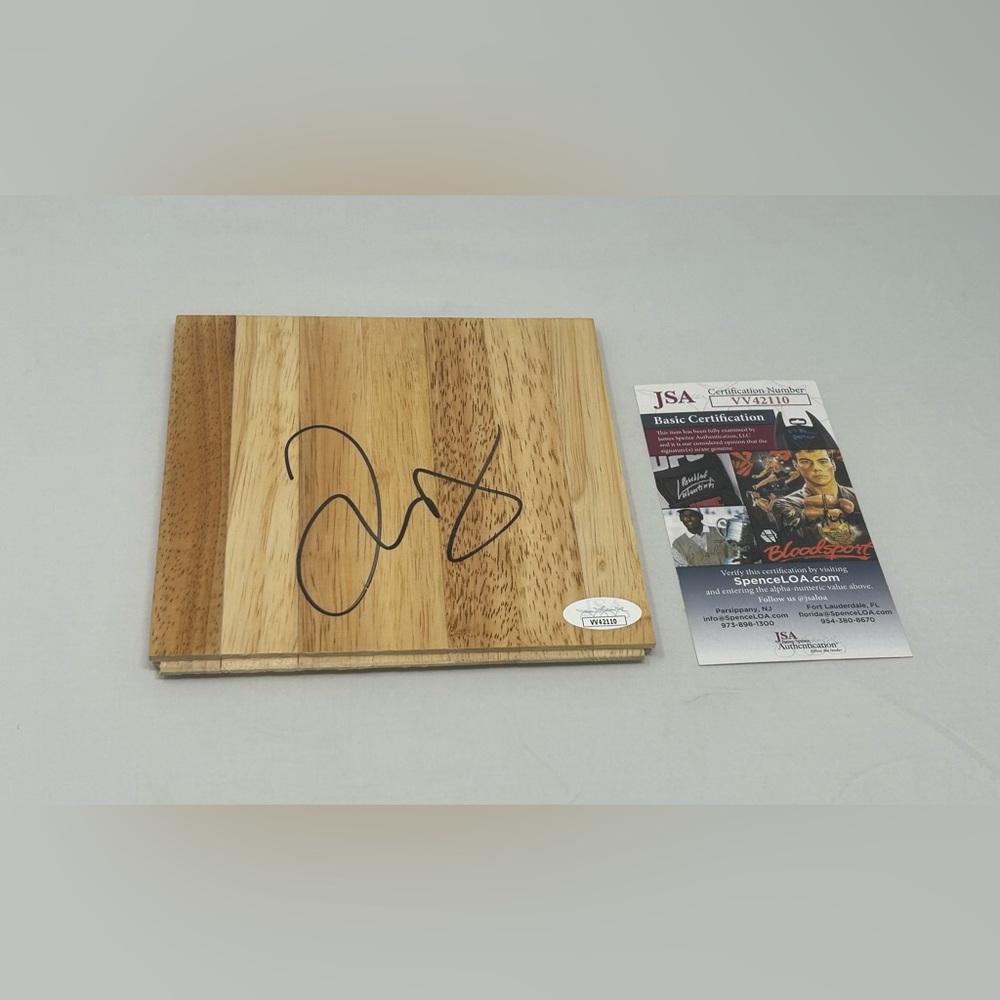Larry Sanders signed 6x6 Floor Milwaukee Bucks VCU Rams JSA COA
